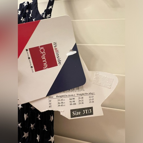 Red, White, Blue Toddler 3T/3 Skort Smocked Tank Top Patriotic Stars America Set - Picture 5 of 12